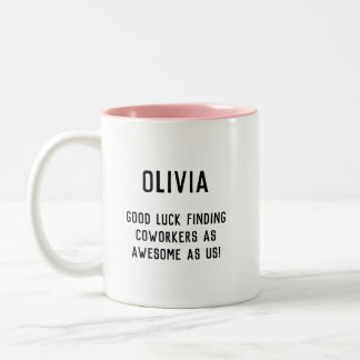 Caneca De Café Em Dois Tons Boa Sorte Humor Adeus Colega de Trabalho Mug