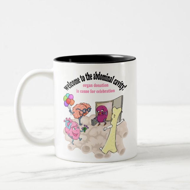 Caneca De Café Em Dois Tons Boa vinda à cavidade abdominal! (Esquerda)