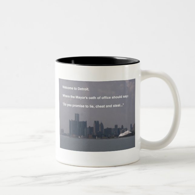 Caneca De Café Em Dois Tons Boa vinda a Detroit (Direita)