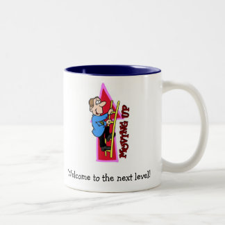 Caneca De Café Em Dois Tons Boa vinda ao nível seguinte!