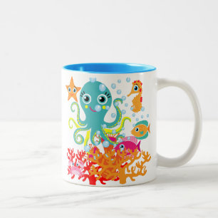 Caneca De Café Em Dois Tons Boa vinda ao oceano