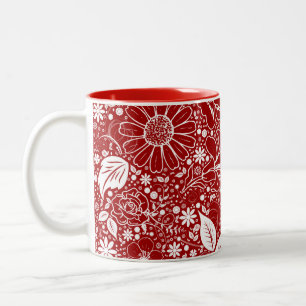 Caneca De Café Em Dois Tons Boas Belezas Vermelhas Coffee Mug