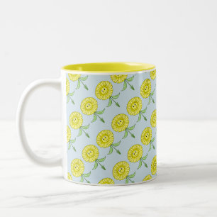 Caneca De Café Em Dois Tons Boas flores