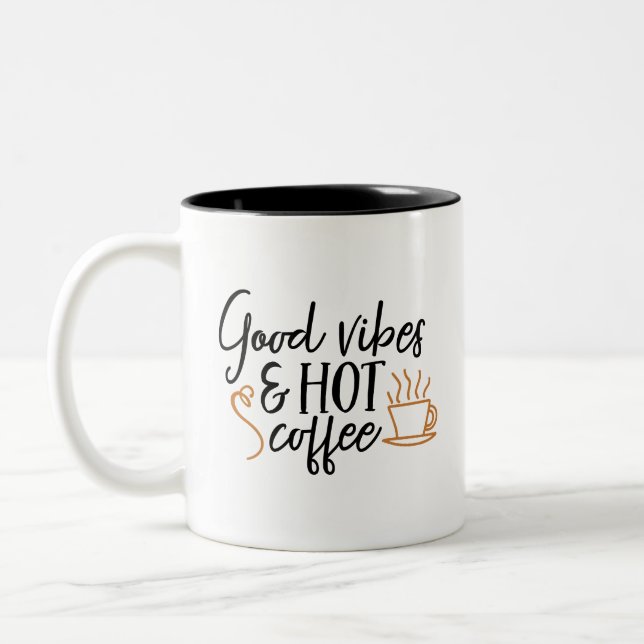 Caneca De Café Em Dois Tons Boas impressões e caneca das citações do café (Esquerda)