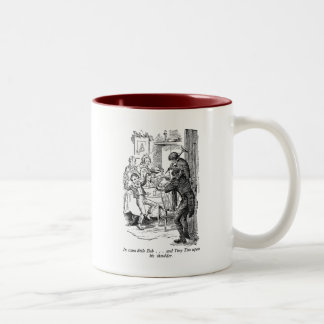 Caneca De Café Em Dois Tons Bob e Tim minúsculo (com texto)