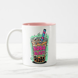 Caneca De Café Em Dois Tons Boba Blast – Sip or Die! Coffee Mug