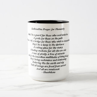 Caneca De Café Em Dois Tons Bodhisattva Prayer for Humanity Mug