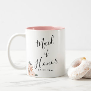 Caneca De Café Em Dois Tons Boho Floral Wedding