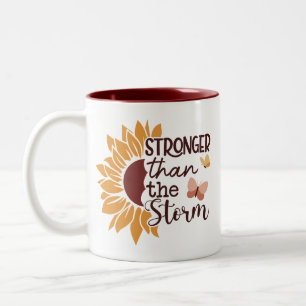 Caneca De Café Em Dois Tons Boho Flowers Flores Selvagens Bíblia Verso