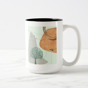 Caneca De Café Em Dois Tons Boho Tree