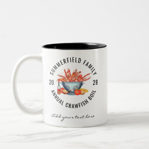 Caneca De Café Em Dois Tons Boil de frutos do mar personalizado para a família