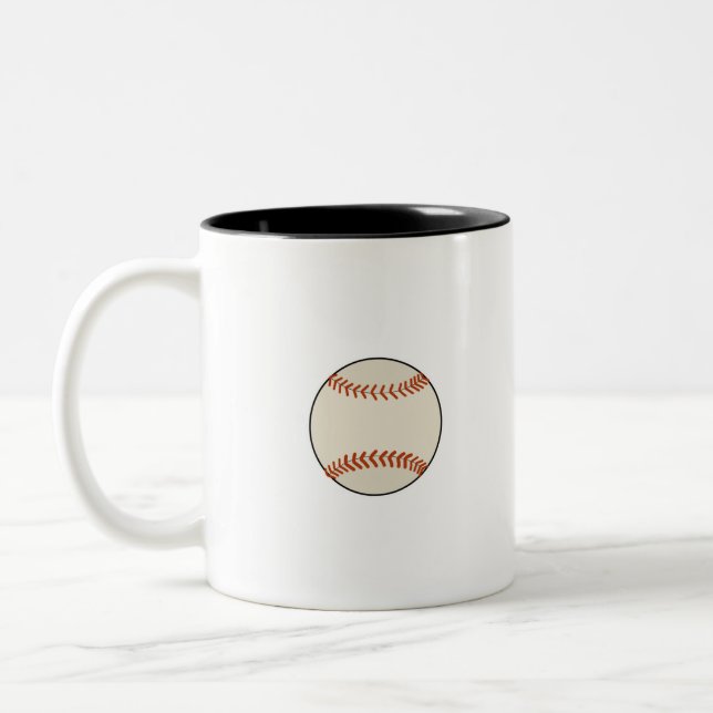 Caneca De Café Em Dois Tons Bola de Baseball (Esquerda)