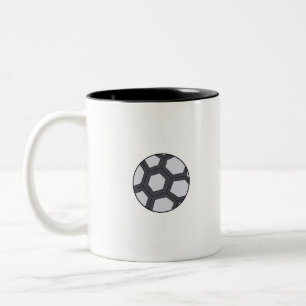 Caneca De Café Em Dois Tons Bola de futebol
