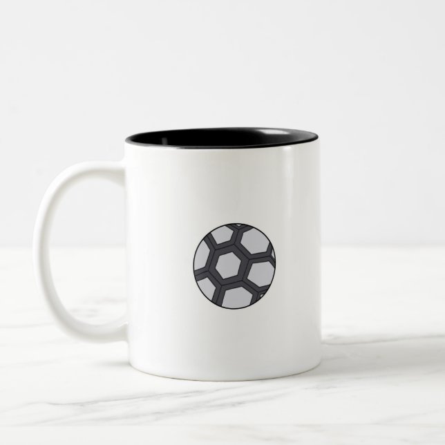 Caneca De Café Em Dois Tons Bola de futebol (Esquerda)