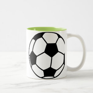 Caneca De Café Em Dois Tons Bola de futebol
