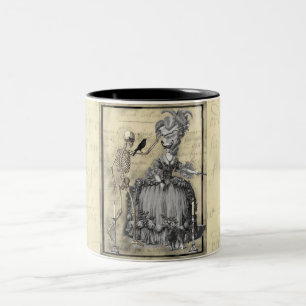 Caneca De Café Em Dois Tons Bola de mascarada do Dia das Bruxas