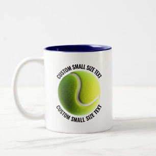 Caneca De Café Em Dois Tons Bola de Tênis & Texto Pequeno AZUL MARINHO 325ml P