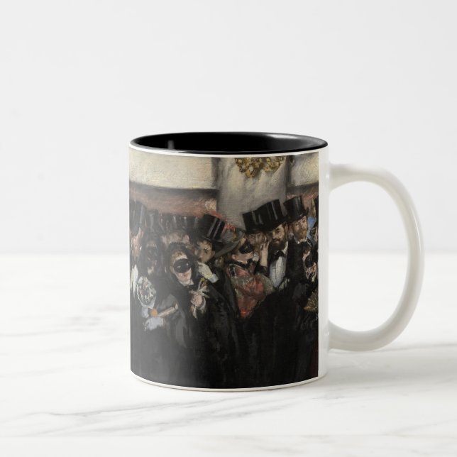 Caneca De Café Em Dois Tons Bola mascarada na ópera, 1873 de Manet | (Direita)