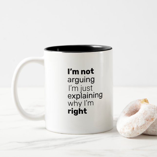 Caneca De Café Em Dois Tons Bolas de café sarcástico engraçadas para colegas d (Com Donut)