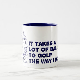 Caneca De Café Em Dois Tons Bolas de golfe