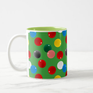 Caneca De Café Em Dois Tons Bolas de Snooker Padrão