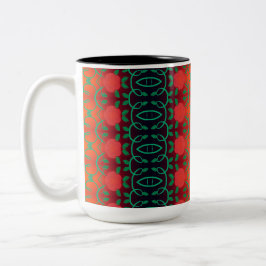 Caneca De Café Em Dois Tons Bold Floral - Coffee Mug