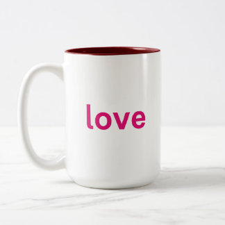 Caneca De Café Em Dois Tons bold pink typography art