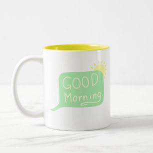 Caneca De Café Em Dois Tons Bolha de Fala Bom Dia Sunshine