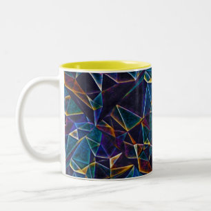Caneca De Café Em Dois Tons Bolhas quebradas de café