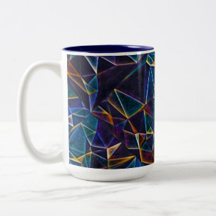 Caneca De Café Em Dois Tons Bolhas quebradas de café