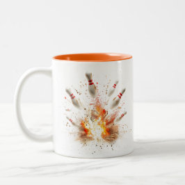 Caneca De Café Em Dois Tons Boliches de Greve Explosiva