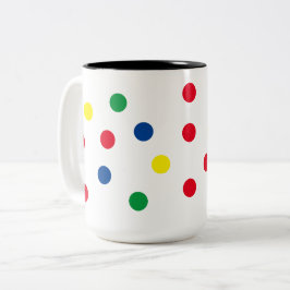Caneca De Café Em Dois Tons Bolinhas de café