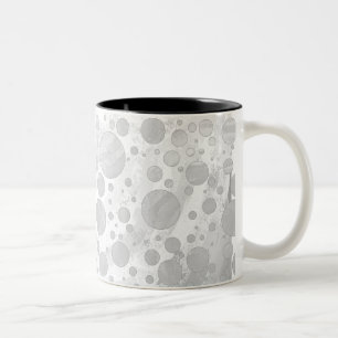 Caneca De Café Em Dois Tons Bolinhas de Cinzas Rainy Sky