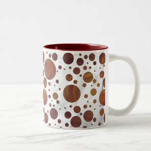 Caneca De Café Em Dois Tons Bolinhas de espiral de chocolate