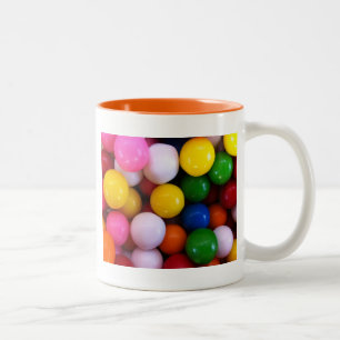 Caneca De Café Em Dois Tons Bolinhas de goma-arco-íris