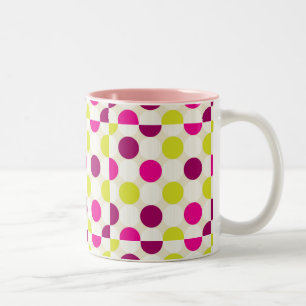 Caneca De Café Em Dois Tons Bolinhas Mug