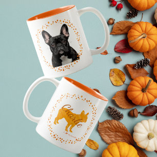 Caneca De Café Em Dois Tons Bolldog Francês Mug Personalizado Pastel Orange Gi