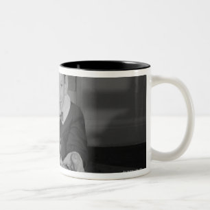 Caneca De Café Em Dois Tons Bolo de aniversário