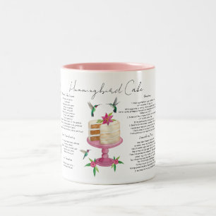Caneca De Café Em Dois Tons Bolo de Hummingbird Recebe Mug de Café de Dois Tom