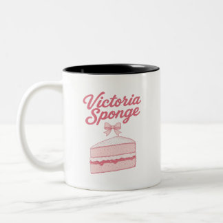 Caneca De Café Em Dois Tons Bolo Estético Coquette Victoria Sponge
