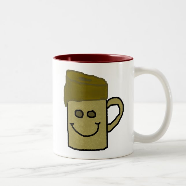 Caneca De Café Em Dois Tons Bolo no copo (Direita)