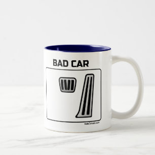Caneca De Café Em Dois Tons Bom Carro Mau Carro