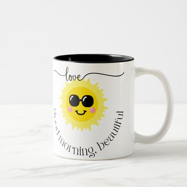 Caneca De Café Em Dois Tons bom copo de manhã (Direita)