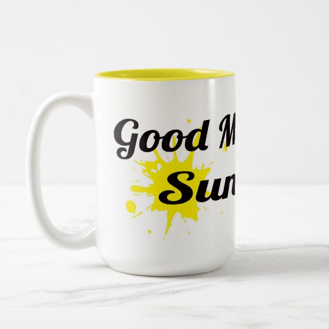 Caneca De Café Em Dois Tons Bom dia, luz do sol (Esquerda)