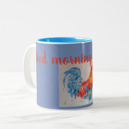 Caneca De Café Em Dois Tons Bom dia Sunshine Blue Mug Red