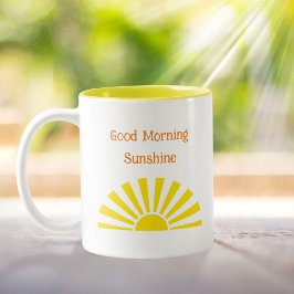 Caneca De Café Em Dois Tons Bom dia Sunshine Sunrays Café Mug