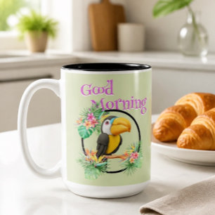 Caneca De Café Em Dois Tons Bom dia Tucano