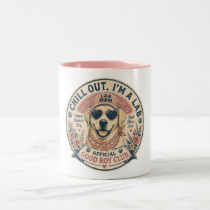 Caneca De Café Em Dois Tons Bom Menino Dia das Mães Labrador