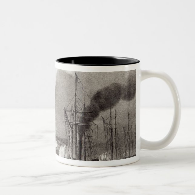Caneca De Café Em Dois Tons Bombardeio naval de Vera Cruz (Direita)