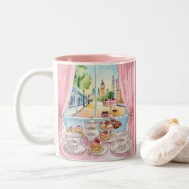 Caneca De Café Em Dois Tons Bombas de Foodie de Londres - Bolos Desserts de Co